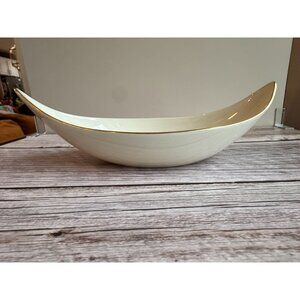 Lenox Ivory & Gold Trim Oval Porcelain Dish